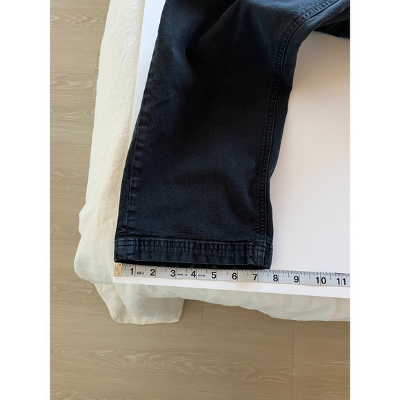 American Eagle Jeans Womens 12 Black Cargo Y2K Street Stretch Elastic Waist - Picture 11 of 12